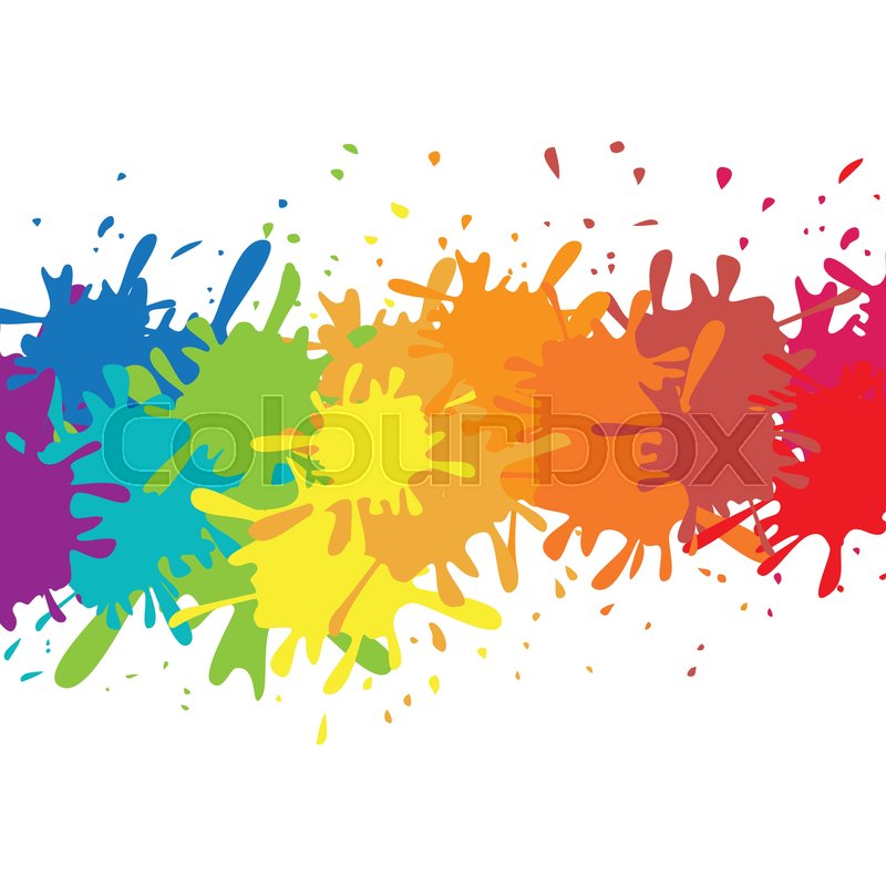800x800 Multi Color Paint Splatter Icon Image Stock Vector Colourbox