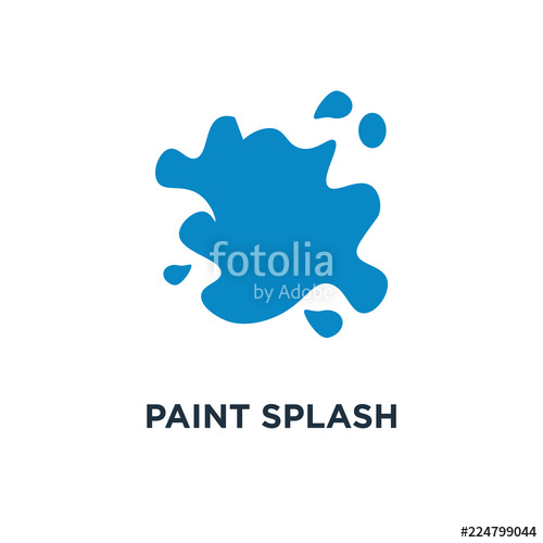 500x500 Paint Splash Icon Ink Splatter Concept Symbol Design, Vector