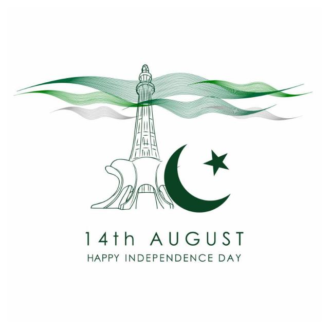 640x640 Pakistan Independence Day Card With Unique Design Icon, Happy