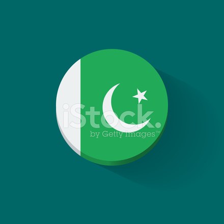 440x440 Round Icon With Flag Of Pakistan Stock Vector