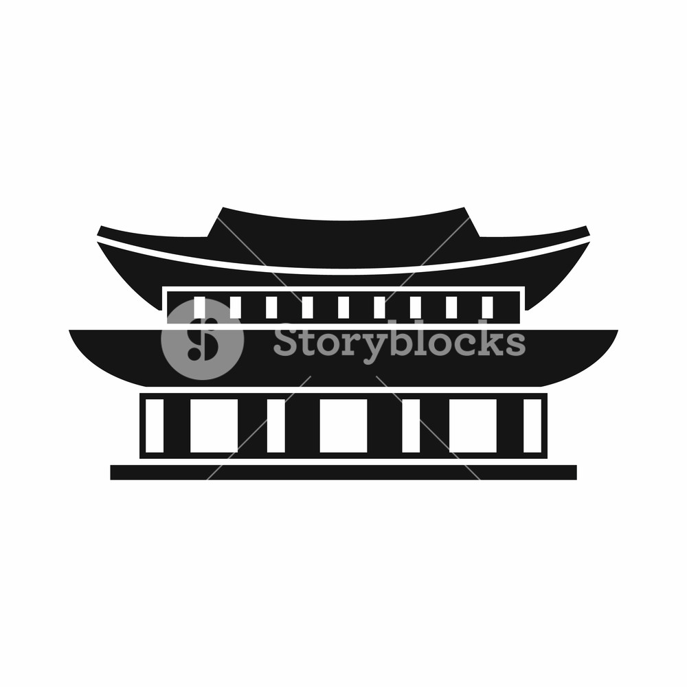 1000x1000 Gyeongbokgung Palace, Symbol Of Seoul Icon In Simple Style