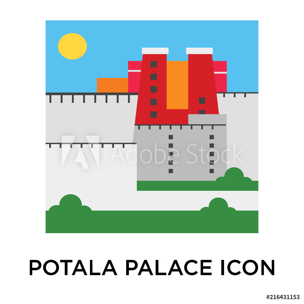 1000x1000 Photo Art Print Potala Palace Icon Vector Sign And Symbol