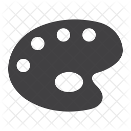 256x256 Paint Palette Icon Of Glyph Style