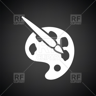 400x400 Palette Icon On Black Background Vector Image Of Icons And Emblems