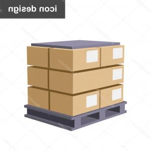 300x300 Stock Illustration Cargo Boxes Pallet Icon Hoodamathrun