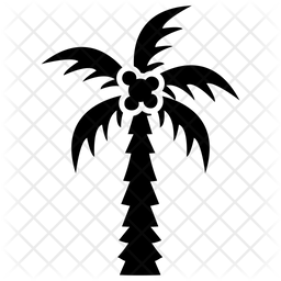 256x256 Date Palm Icon Of Glyph Style