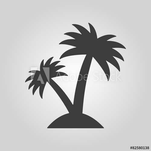500x500 The Palm Icon Island Symbol Flat