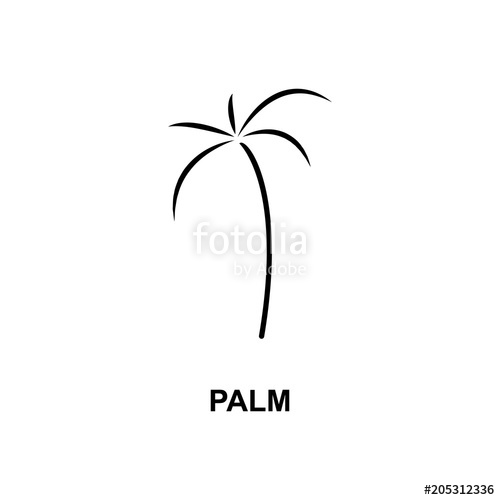 500x500 Palm Icon Element Of Simple Web Icon With Name For Mobile Concept
