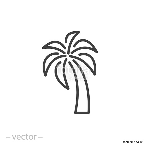500x500 Palm Tree Icon Vector Stock Image And Royalty Free Vector