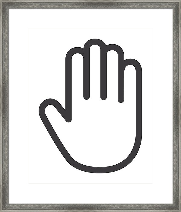 600x703 Hand Palm Icon Framed Print