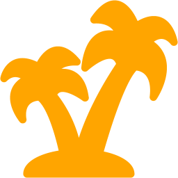 256x256 Orange Palm Tree Icon
