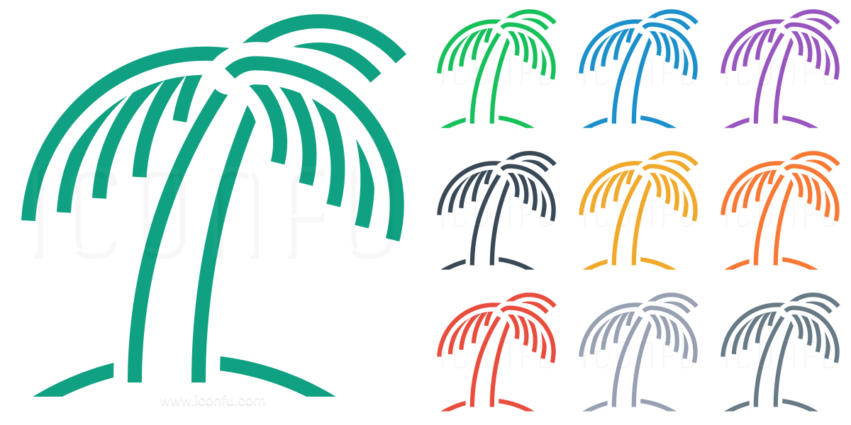 1200x600 Palm Tree Icon