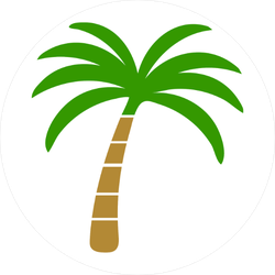 250x250 Vector Palm Tree Icon Sticker