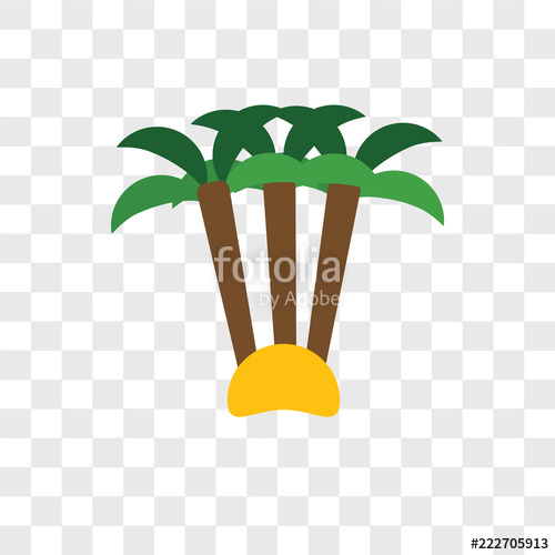 500x500 Palm Tree Icons Isolated On Transparent Background Modern