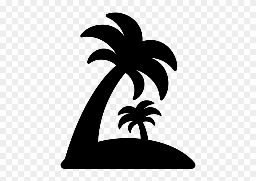 840x593 Island With Palm Trees Vector
