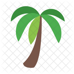 256x256 Palm Tree Icon Of Flat Style