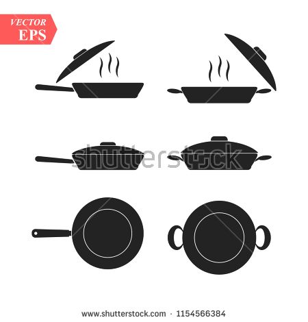 450x470 Frying Pans Set Of Pan Icon Simple Filled Pan Vector Icon