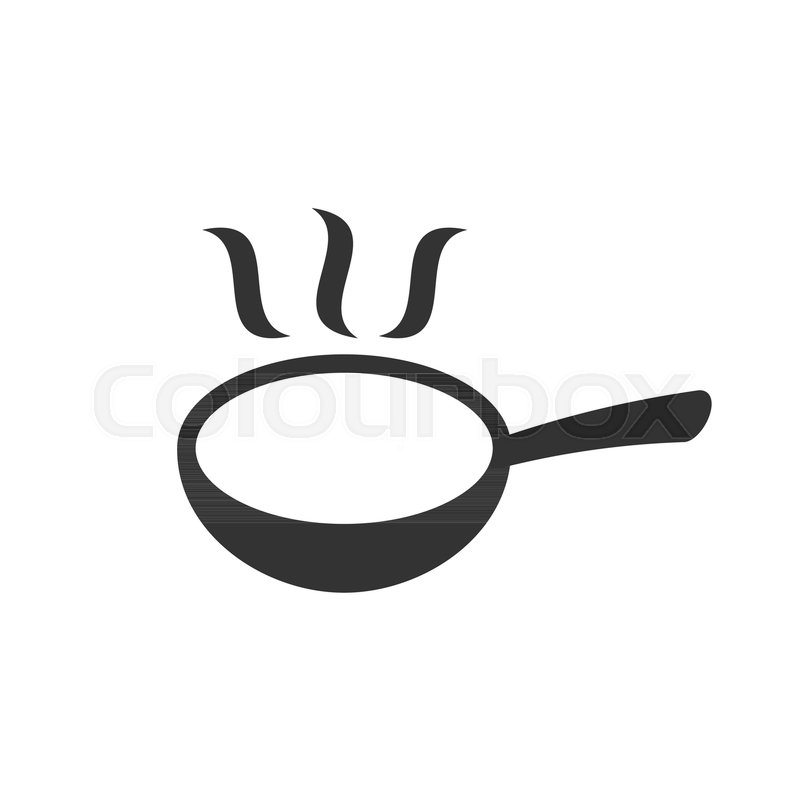 800x800 Frying Pan Icon In Flat Style Cooking Stock Vector Colourbox