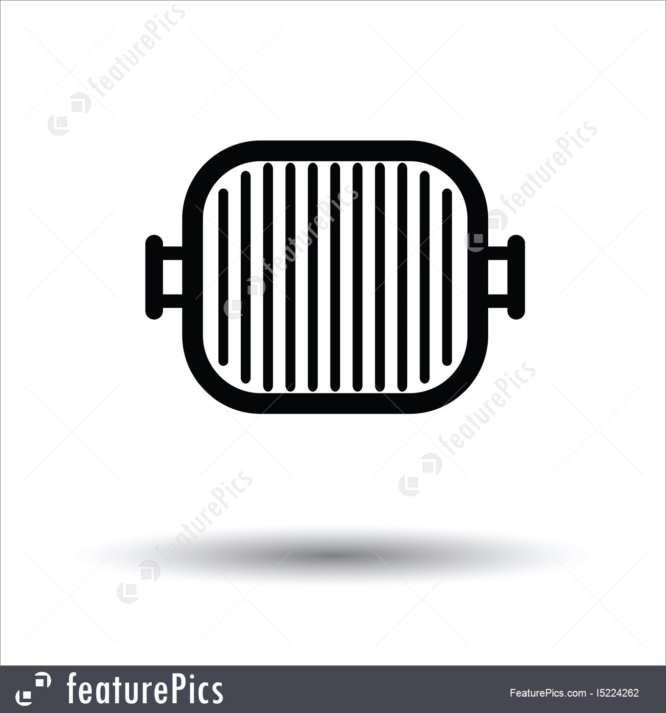 1300x1392 Grill Pan Icon Stock Illustration