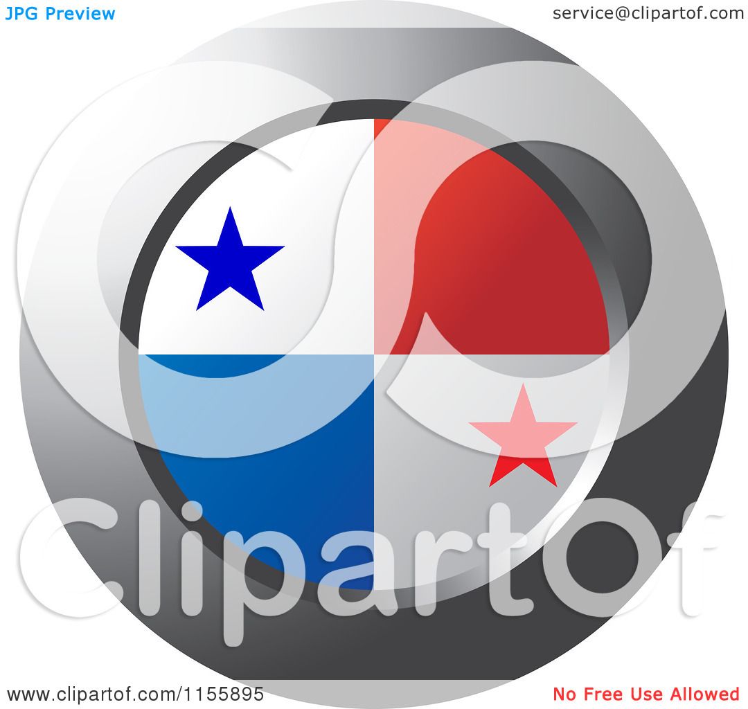 1080x1024 Clipart Of A Chrome Ring And Panama Flag Icon