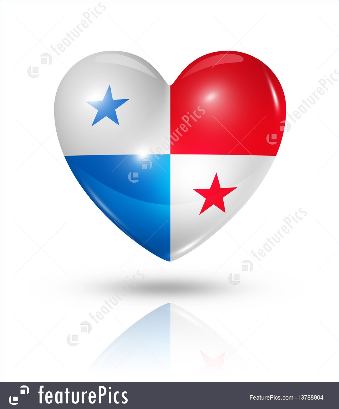 1155x1392 Flags Panama, Heart Flag Icon