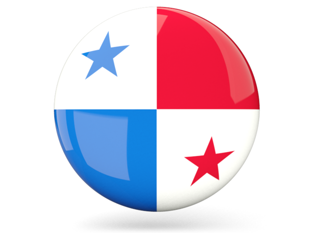640x480 Glossy Round Icon Illustration Of Flag Of Panama