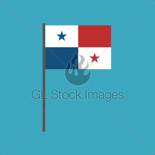 500x500 Panama Flag Icon In Flat Design Gl Stock Images