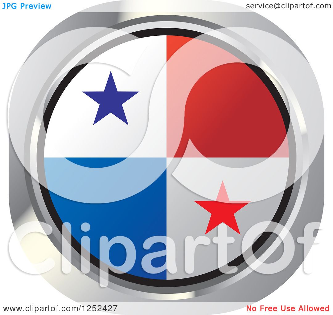 1080x1024 Clipart Of A Round Panama Flag Icon