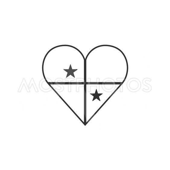 563x563 Panama Flag Icon In A Heart
