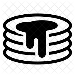 256x256 Pancake Icon Of Glyph Style