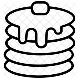 256x256 Pancake Icon Of Line Style