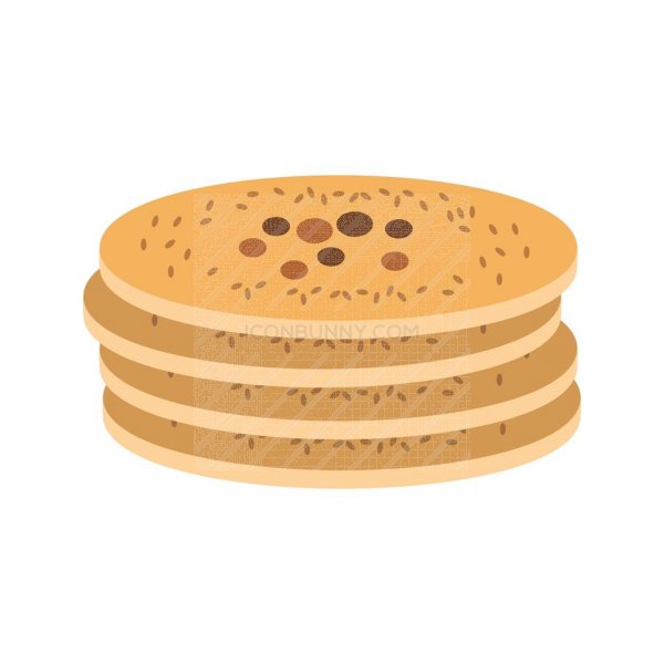 600x600 Pancakes Flat Multicolor Icon