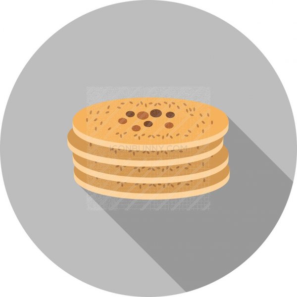 600x600 Pancakes Flat Shadowed Icon