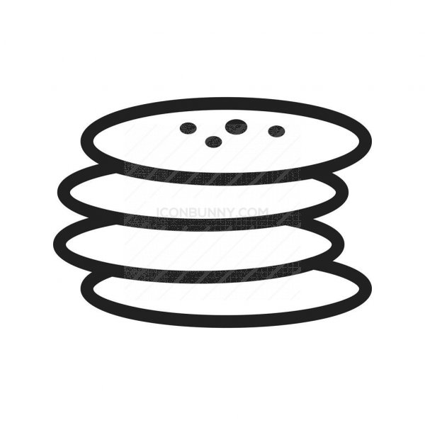 600x600 Pancakes Line Icon