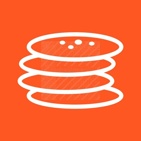 600x600 Pancakes Line Multicolor Bg Icon