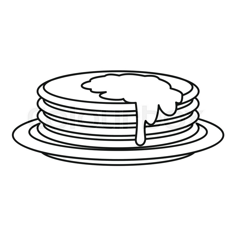 800x800 Pancakes Icon Outline Illustration Of Stock Vector Colourbox