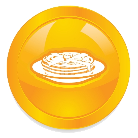 540x540 Gold Button With Pancake Icon