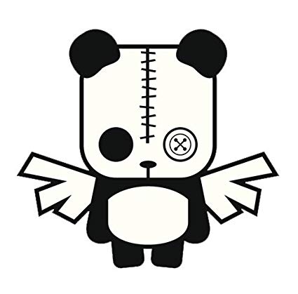 425x419 Boxy Block Panda Bear Icon Vinyl Decal Sticker