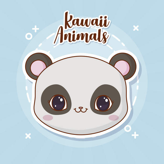 626x626 Kawaii Panda Bear Icon Vector Premium Download
