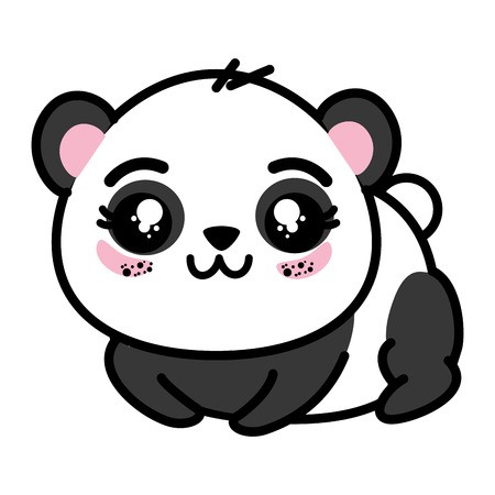 450x450 Isolated Cute Panda Bear Icon Vector Illustration Graphic Design
