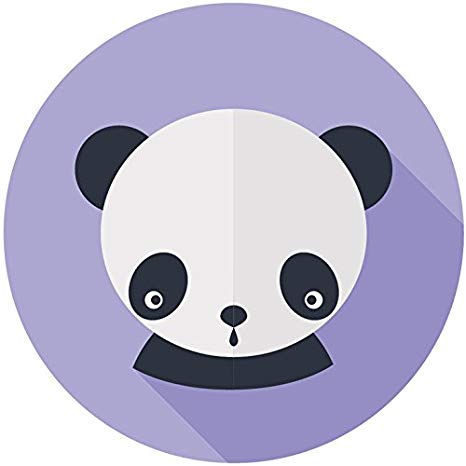 466x466 Cute Simple Kawaii Panda Bear Emoji Cartoon Icon Vinyl