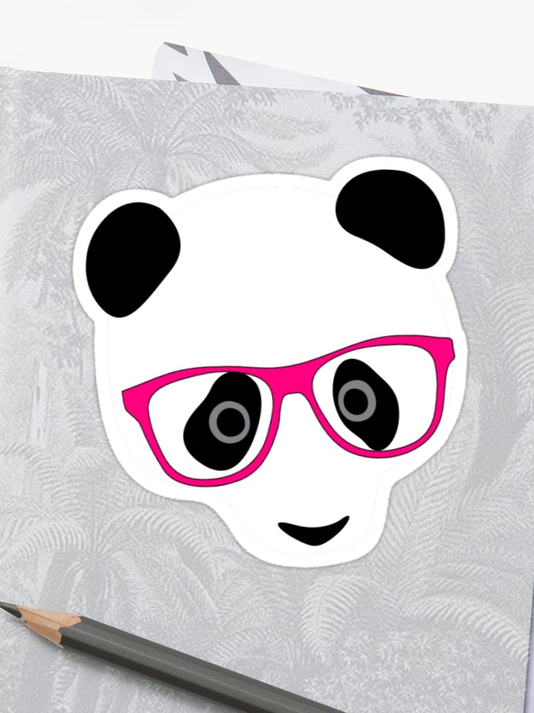 750x1000 Panda Icon With Pink Glasses