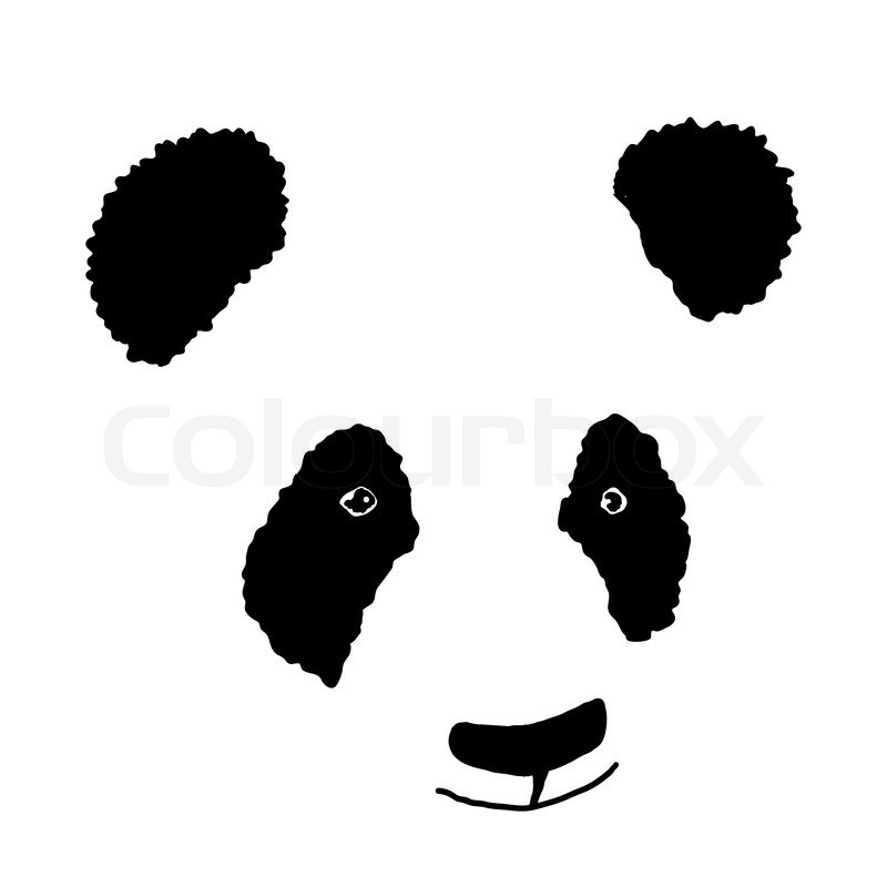 800x800 Simple Hand Drawn Panda Icon Stock Vector Colourbox