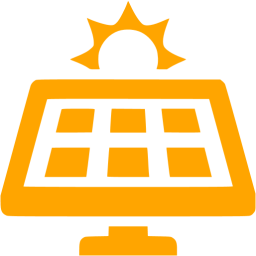 256x256 Orange Solar Panel Icon