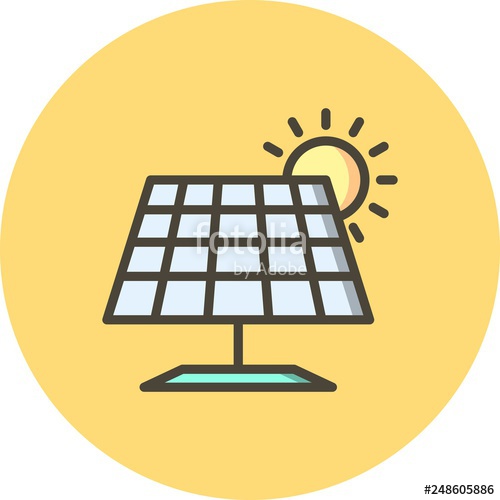 500x500 Vector Solar Panel Icon Stock Image And Royalty Free Vector