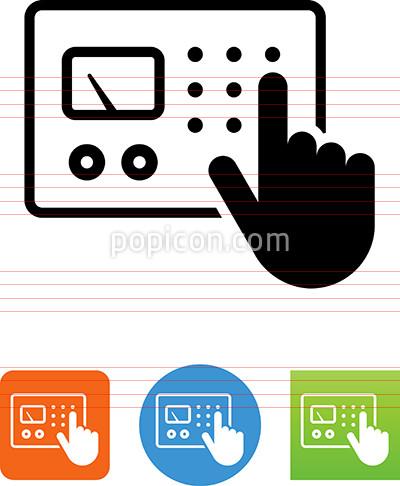 400x486 Control Panel With Hand Icon