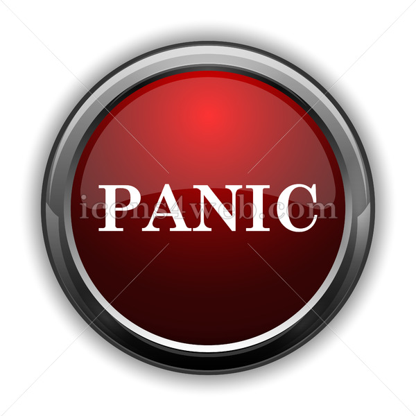 600x600 Panic Icon Red Glossy Web Icon With Shaddow