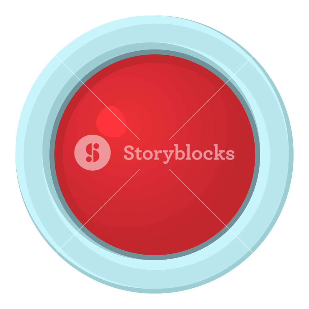 1000x1000 Red Stop And Panic Button Icon Cartoon Illustration Of Red Button