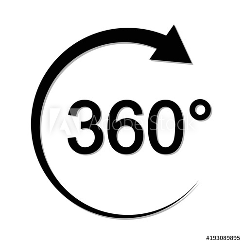 500x500 Grad Panorama Icon Schwarz