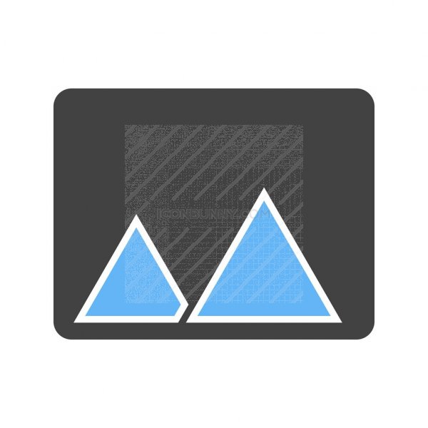 600x600 Panorama Blue Black Icon